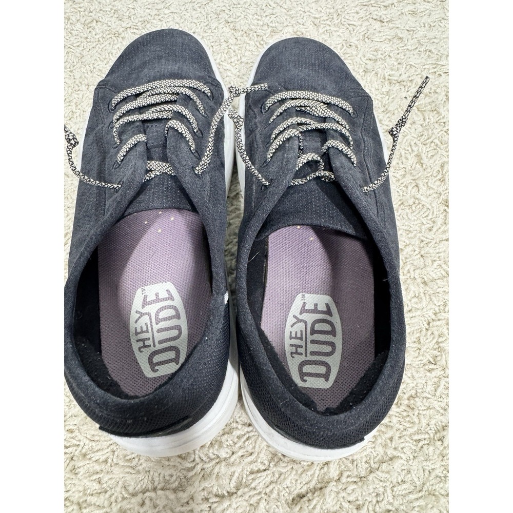 Hey Dude Cody Craft Sneakers Black Canvas Shoes Women's 8‎ Lightweight Comfort - Picture 7 of 12